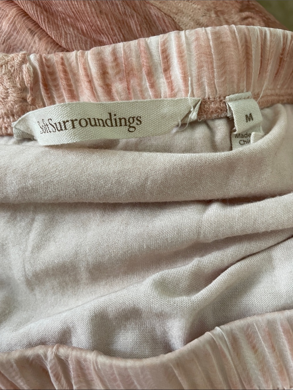 Soft Surroundings 100% silk embroidered Dusty Rose Maxi Skirt romantic M 30x41 - Picture 7 of 8